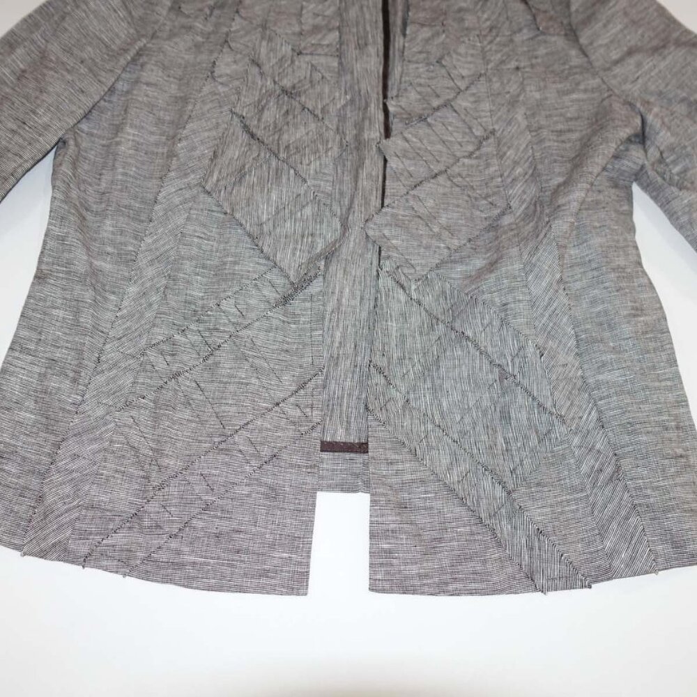 Chico's Women's Buttonless Jacket Size 2 / 12 Gra… - image 3